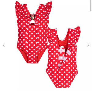 Minnie Mouse Polka Dot Adaptive Swim Suit size Med